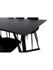 ebuy24 Essgruppe Marina 27 (7-teilig) Schwarz 90 x 180 cm