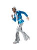 tectake Schillerndes Disco-Outfit aus Glanzstoff, blau