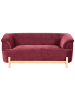 Beliani 2-Sitzer Sofa ALNOR in Rot/Braun - (W) 162 x (H) 67 x (L) 85 cm