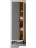 Furn.Design Bad-Hochschrank grau, Evoke Eiche, Badschrank, 51 x 190 cm