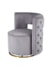 Kayoom Sessel Drehsessel Beverly in grau - gold