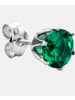 Diamant L'éternel Ohrringe aus 375 Weißgold mit Smaragd