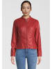 H.I.S Lederjacke mit Label-Detail in RED