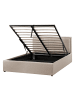 Beliani Doppelbett MONTLAUR in Beige - (W) 149 x (H) 89 x (L) 216 cm