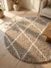KADIMA DESIGN Teppich Hochflor Shaggy Waschbar Geometrisch DOLOMIT Strapazierfähig in Beige