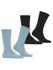Burlington Socken 2er Pack in Schwarz/Hellblau