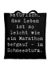 Mr. & Mrs. Panda Tasche Spruch Leichtigkeit im Leben mit Spruch in Schwarz