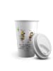 Mr. & Mrs. Panda To Go Becher Hummeln Kleeblatt mit Spruch in Weiß