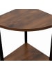 relaxdays Eckregal in Braun/ Schwarz - (B)44,5 x (H)125 x (T)31,5 cm