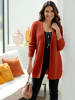 Sieh an! Strickjacke in rostrot