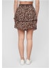 Cloud5ive Cloud5ive Tiered Mini Skirt in brown/black