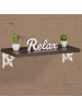 relaxdays 2x Regalwinkel Lilien Ornamen in Weiß