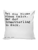 Mr. & Mrs. Panda Dekokissen Sofa Hat die Blume einen... mit Spruch in Weiß