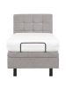 Beliani Einzelbett DUKE in Grau/Schwarz - (W) 82 x (H) 102 x (L) 216 cm