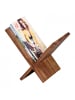 FineBuy Zeitungsständer in Braun / Sheesham / 29x28x31