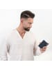 Redolz Leather Essentials QF kleine Geldbörse RFID Leder 10,5 cm in navy