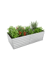 relaxdays Hochbeet in Silber - (B)180 x (H)57 x (T)90 cm