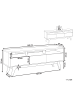 Beliani TV-Möbel SYRACUSE in Braun/Weiß - (W) 140 x (H) 53 x (L) 39 cm