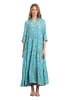 More & More Maxikleid in big flower print soft turquoise