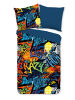JACK 2 tlg. Mikrofaser Bettwäsche 135x200cm Graffiti Street Style in Bunt