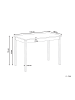 Beliani Esszimmertisch GEORGIA in Weiß/Braun - (W) 60 x (H) 76 x (L) 110 cm