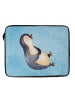 Mr. & Mrs. Panda Notebook Tasche Pinguin Lachen ohne Spruch in Eisblau