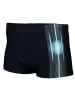 Aquarti Aquarti Herren Badehose Kurz Sportlich Streifen in schwarz/blau