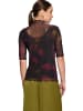 Zero  Halbarm-Shirt mit Muster in Black/Dark Red