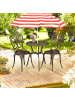 relaxdays 3-tlg. Gartenmöbel Set in Schwarz/ Bronze