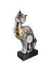 GILDE Figur Steampunk Cat silberfarben - (H) 30 cm