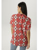 Aniston SELECTED Schlupfbluse in rot-schwarz-apricot-beige