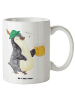 Mr. & Mrs. Panda Weiße Tasse Pinguin Bier ohne Spruch in Weiß