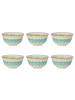 Butlers Butlers Schale ORNAMENTS 6er-Set in Grün / Gelb