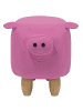 Beliani Tierhocker PIGGY in Rosa/Braun - (W) 50 x (H) 35 x (L) 32 cm