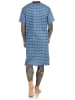 NORMANN kurzarm Nachthemd Karo - 72240 in hellblau