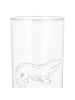Mr. & Mrs. Panda Trinkglas Krokodil ohne Spruch in Transparent