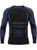 normani 2 x Thermooberteil Langarm Shirt Skiunterwäsche für Herren in Blau/Schwarz