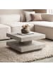 KADIMA DESIGN Couchtisch 60x60x34 cm Sandfarben Sofatisch in Stein-Optik Modern, in Beige