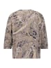 Betty Barclay Sweatshirt mit hohem Kragen in Grau/Beige