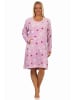 NORMANN Nachthemd softem Coralfleece - 58711 in flieder