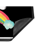 Mr. & Mrs. Panda Fußmatte Einhorn Regenbogen ohne Spruch in Schwarz