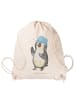 Mr. & Mrs. Panda Jutebeutel Pinguin Duschen ohne Spruch in Creme
