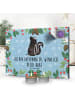 Mr. & Mrs. Panda Adventskalender Stinktier Sitzen mit Spruch in Eisblau