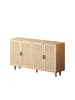 ABRIHOME 158 cm Sideboard mit Rattan Deko in Natur