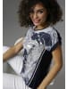 Aniston SELECTED Blusenshirt in dunkelblau-offwhite-rauchblau