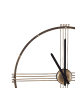 Beliani Wanduhr ASCONA in Gold/Schwarz - (W) 64 x (H) 64 x (L) 6 cm