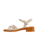 Divine Factory Alénoa-Sandalen mit Absatz aus Leder Gold
