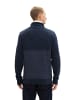 Tom Tailor Farbblock Sweatshirt Stehkragen Design Weich Regular Fit in Dunkelblau