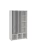 ebuy24 Kleiderschrank Kit Hellgrau 105 x 49 cm