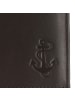 oxmox Leather Geldbörse RFID Schutz Leder 13 cm braun-freedom anchor